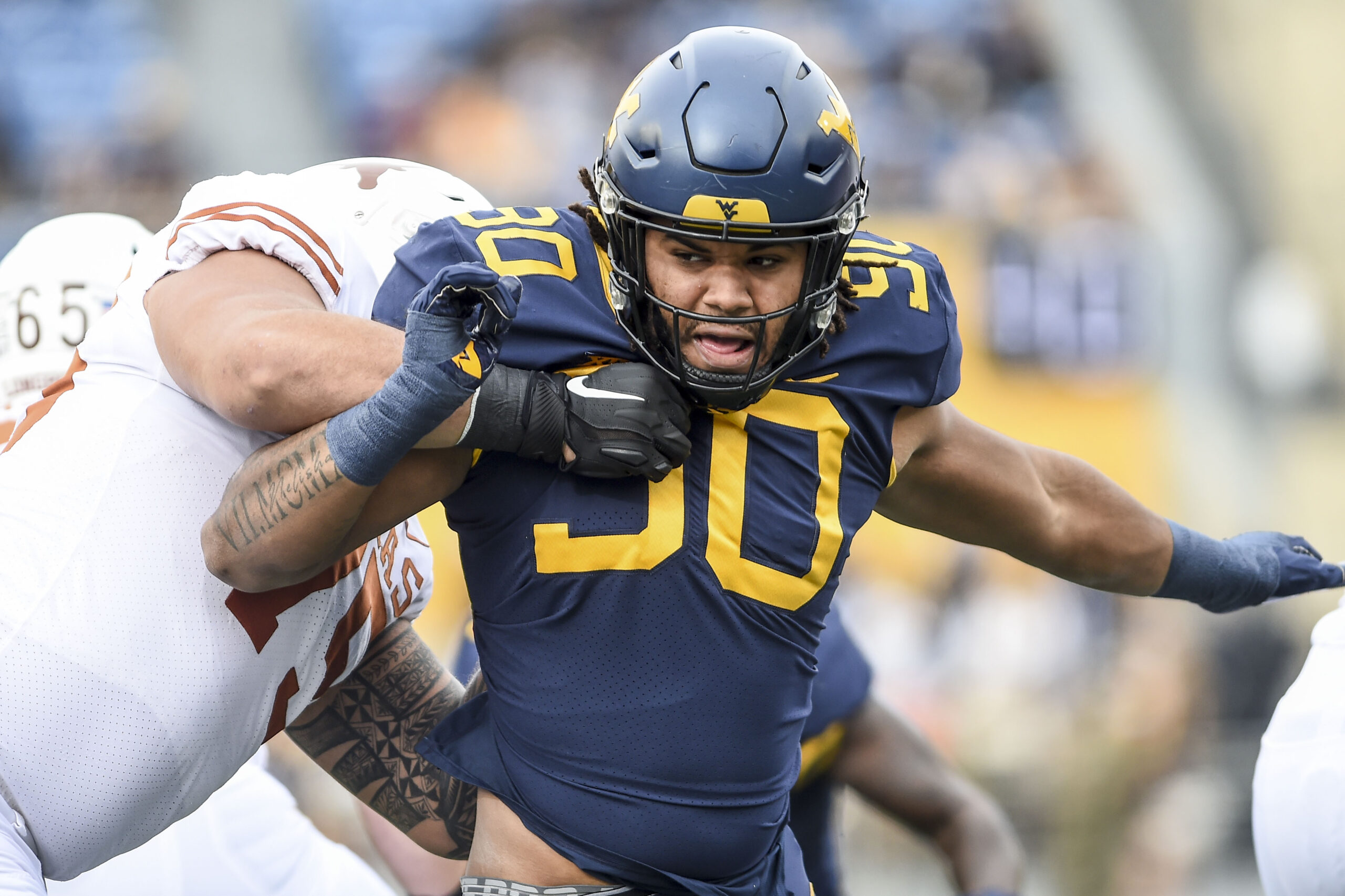 WVU's Akheem Mesidor's production is taking a hit, but he's 'happy to do it' at nose tackle